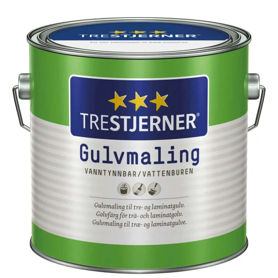 TreStjerner 80/helblank gulvmaling
