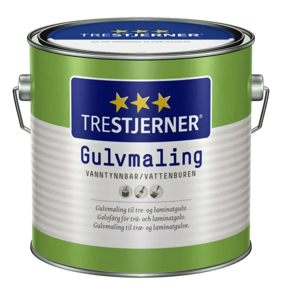 TreStjerner 40/halvblank gulvmaling