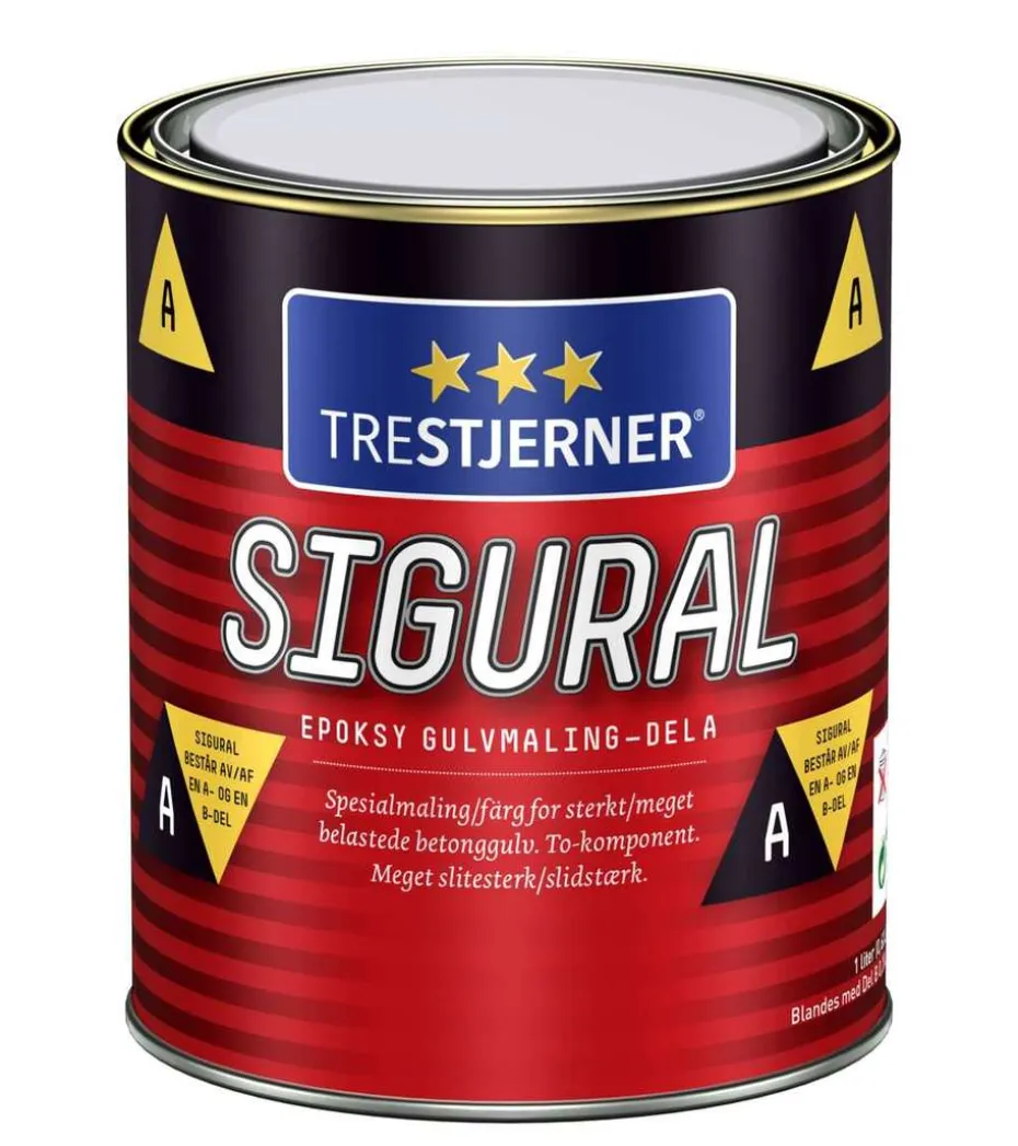 TreStjerner Sigural epoxy del A gulvmaling