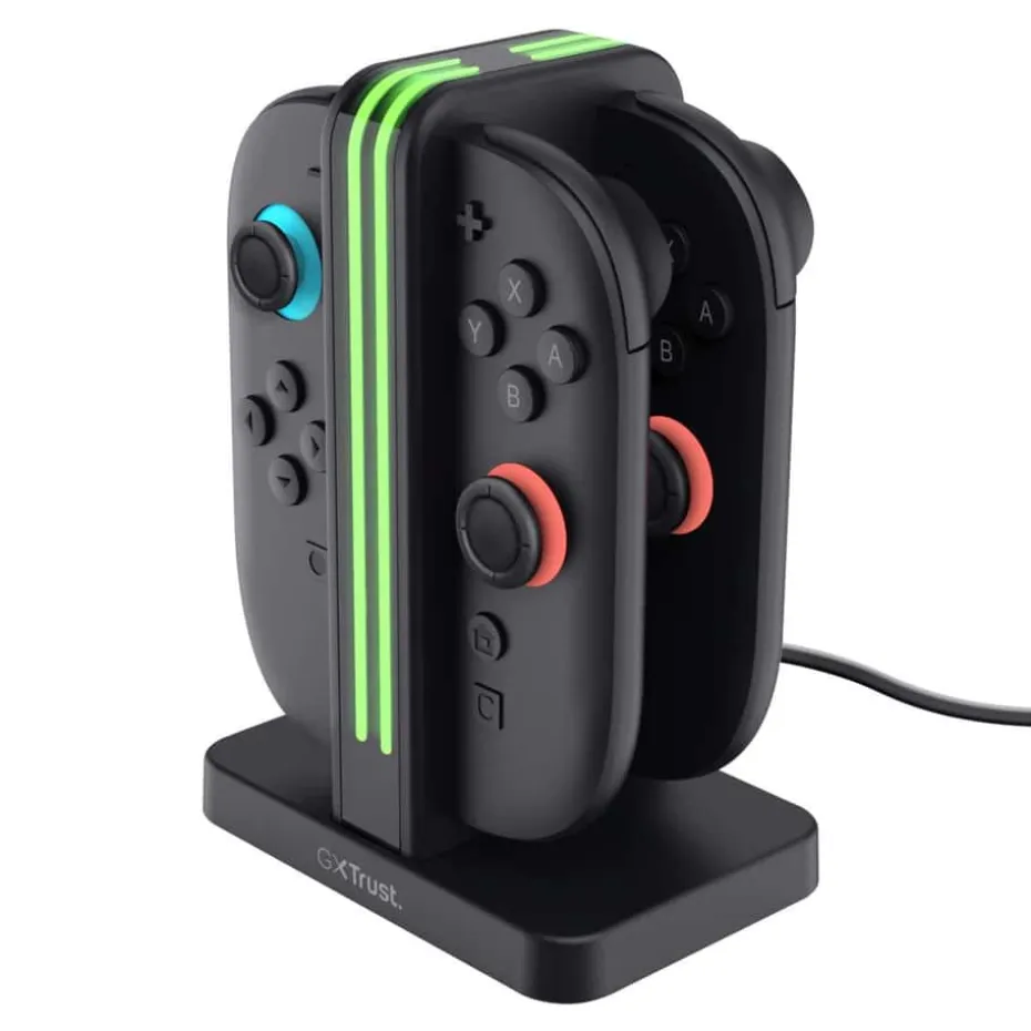 Trust GXT1256 4-i-1 ladestasjon for Nintendo Switch™ Joy-Con™ 2