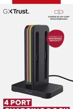 Trust GXT1256 4-i-1 ladestasjon for Nintendo Switch™ Joy-Con™ 2