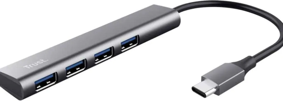 Trust Halyx USB-C til 4 Port USB-A 3.2 Gen1 Hub