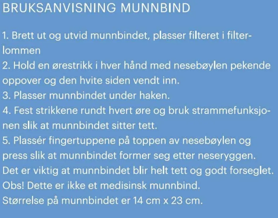 Tufte Munnbind i bomull