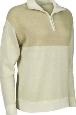 Tufte Robin Stitch half-zip ullgenser dame