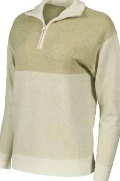 Tufte Robin Stitch half-zip ullgenser dame