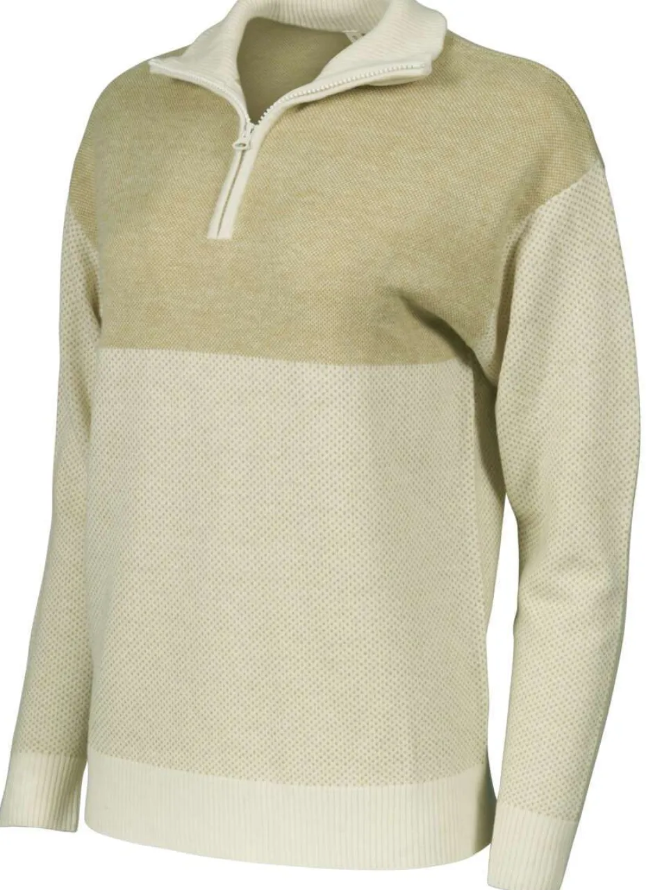 Tufte Robin Stitch half-zip ullgenser dame