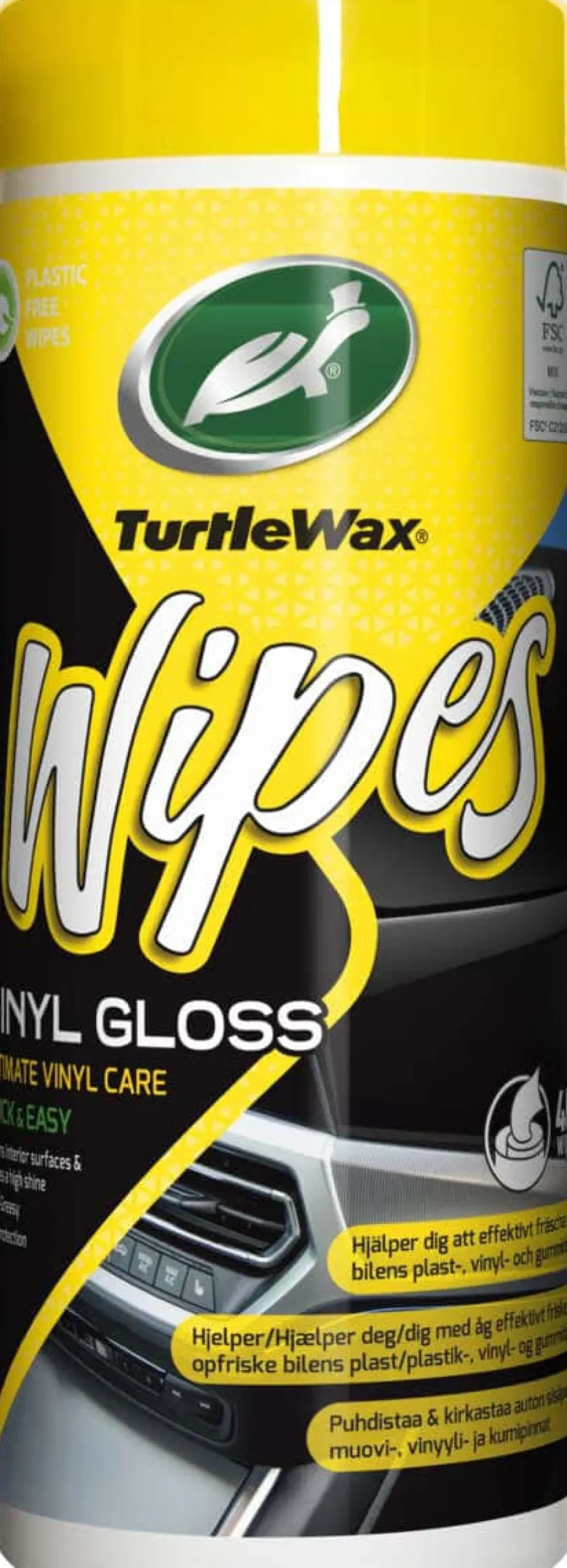 Turtle Wax vinyl gloss wipes