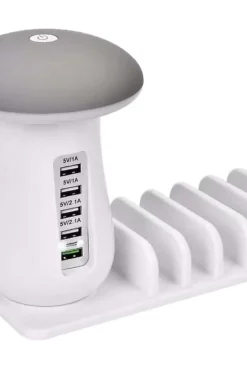 USB familielader/multilader med lys