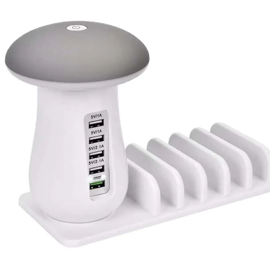 USB familielader/multilader med lys
