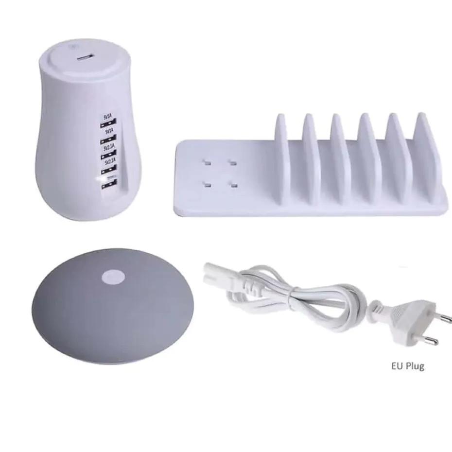 USB familielader/multilader med lys