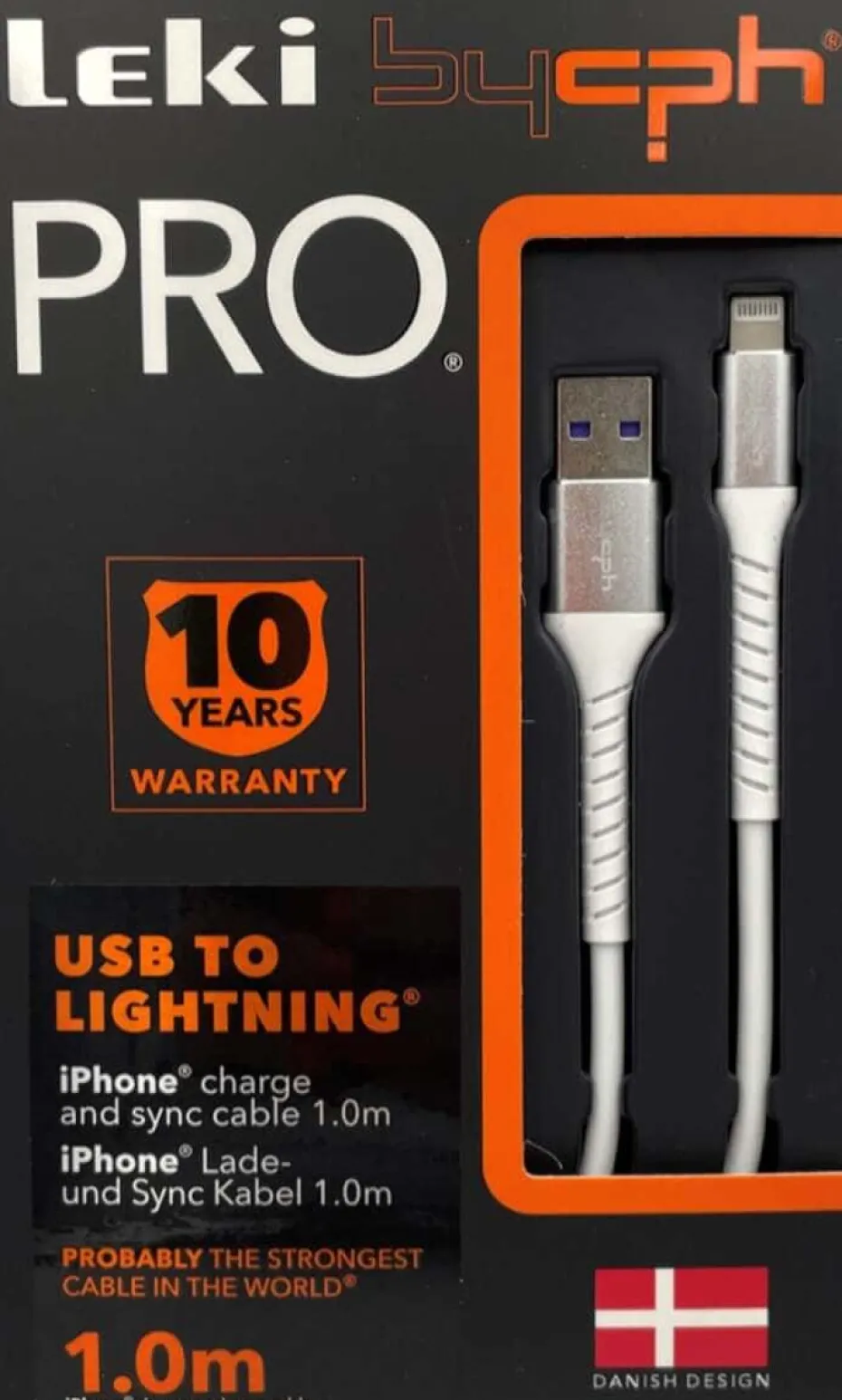 USB til lightning ladekabel