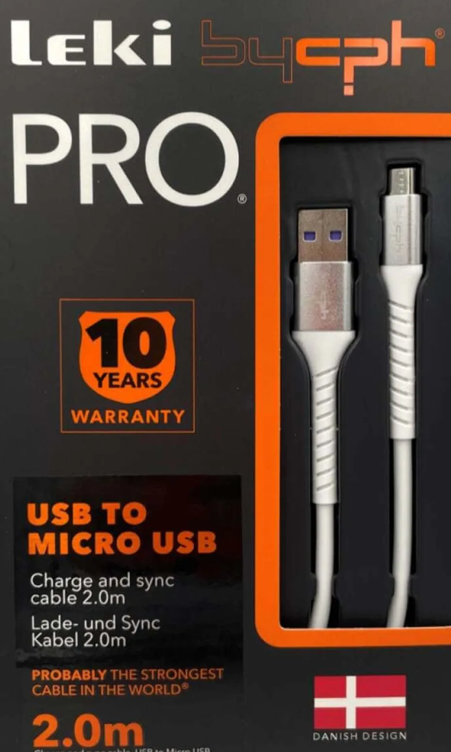 USB til mikro-USB ladekabel