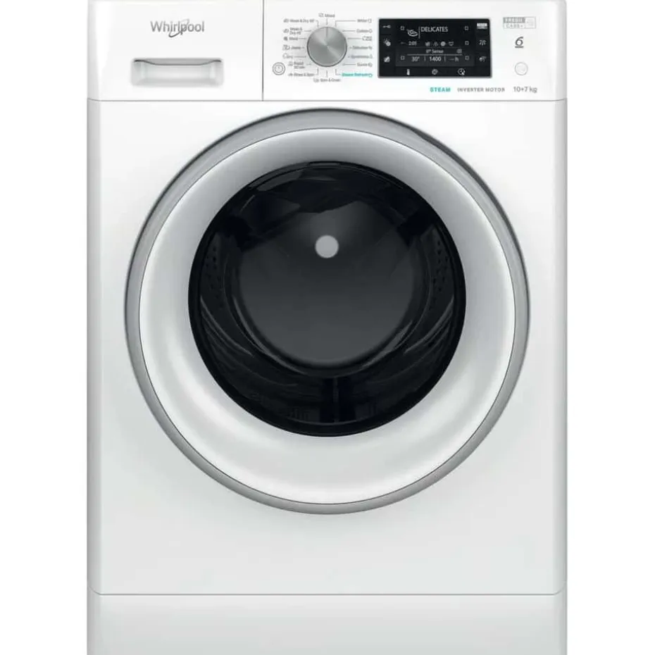 Whirlpool FFWDD 1076258 SV EE kombinert vaskemaskin/tørketrommel