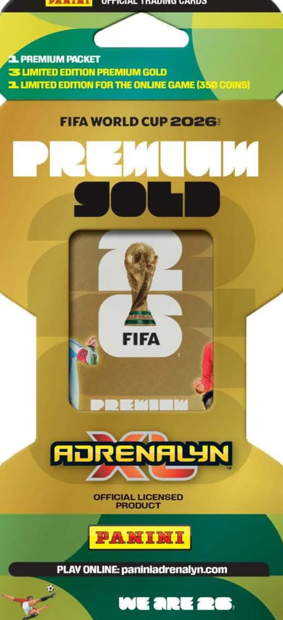 World Cup 2026 Premium Gold Booster Adrenalyn XL fotballkort WC 2026 ADRENALYN XL BLISTER