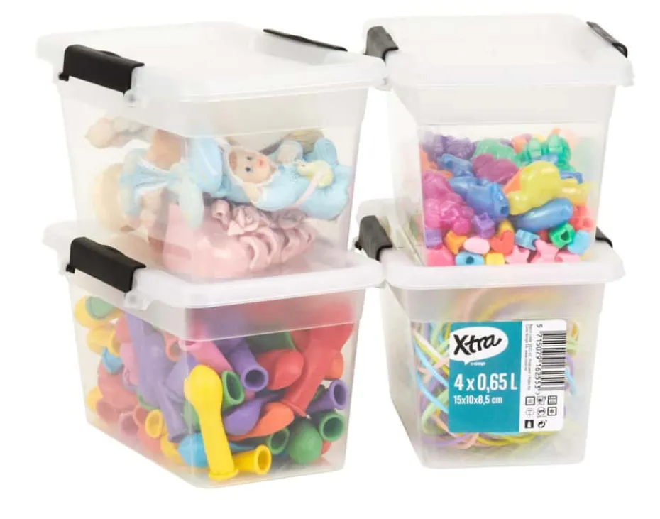 Xtra oppbevaringsboks 4 pk