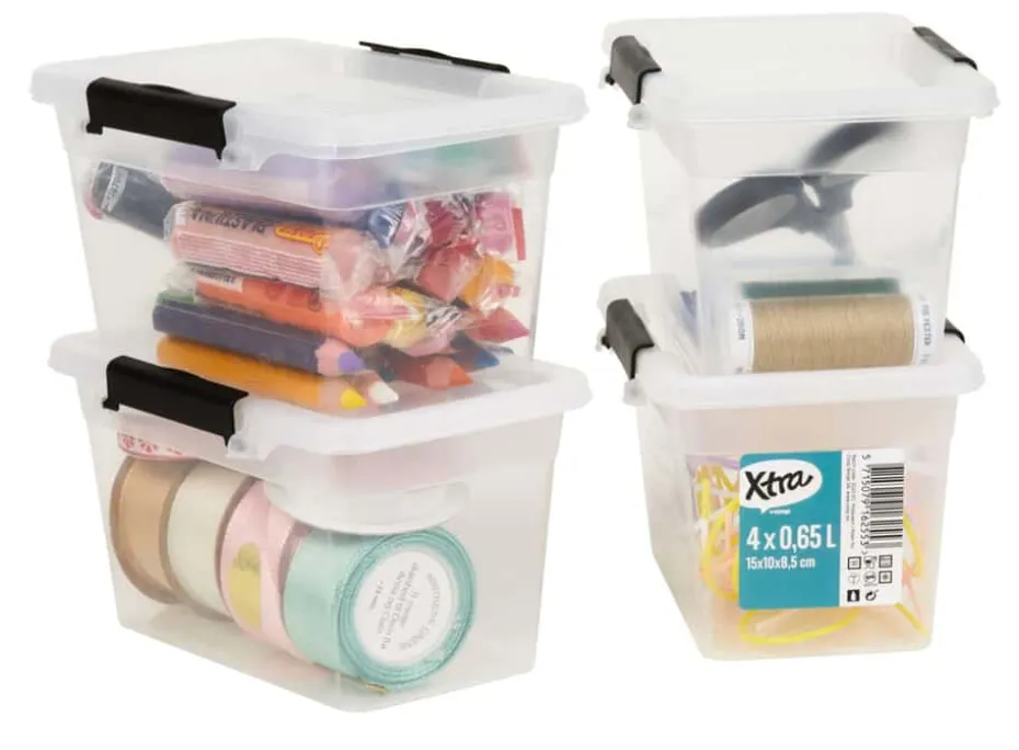 Xtra oppbevaringsboks 4 pk