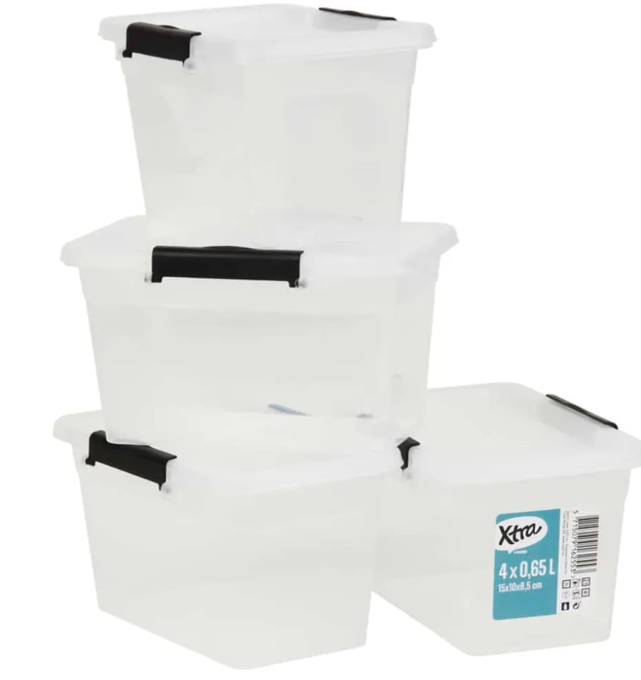 Xtra oppbevaringsboks 4 pk