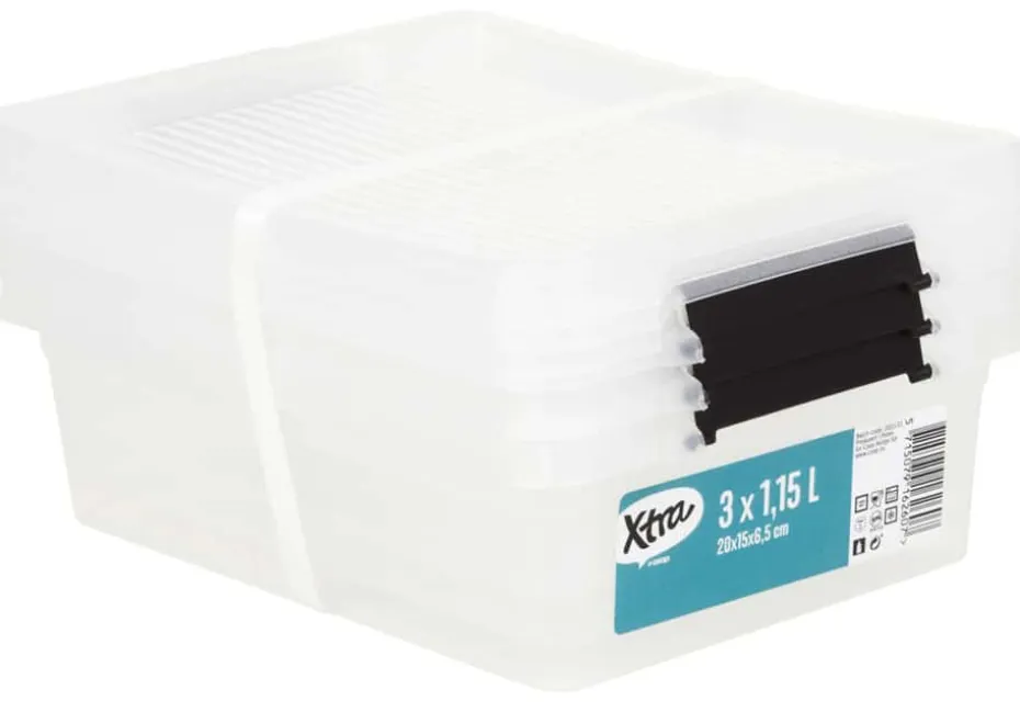 Xtra oppbevaringsboks 3 pk