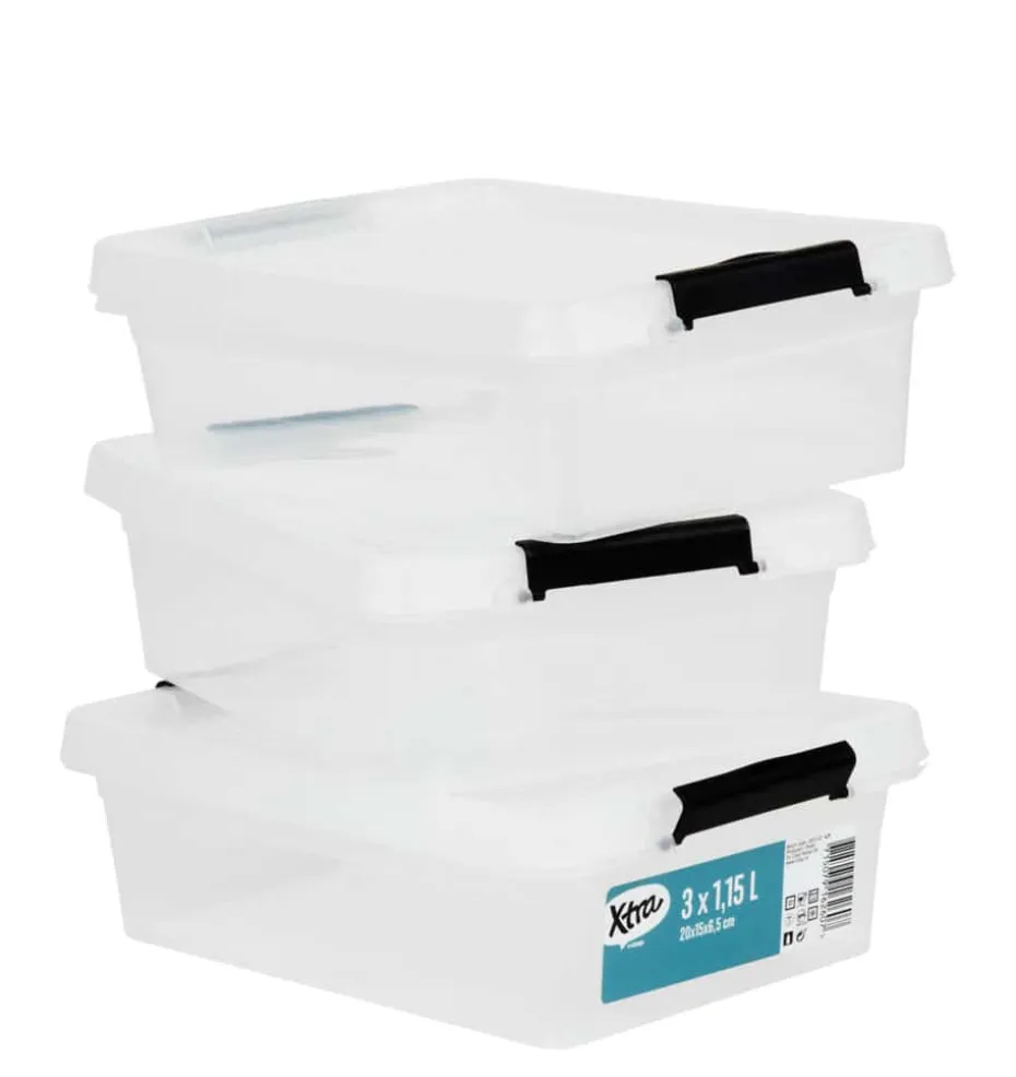 Xtra oppbevaringsboks 3 pk